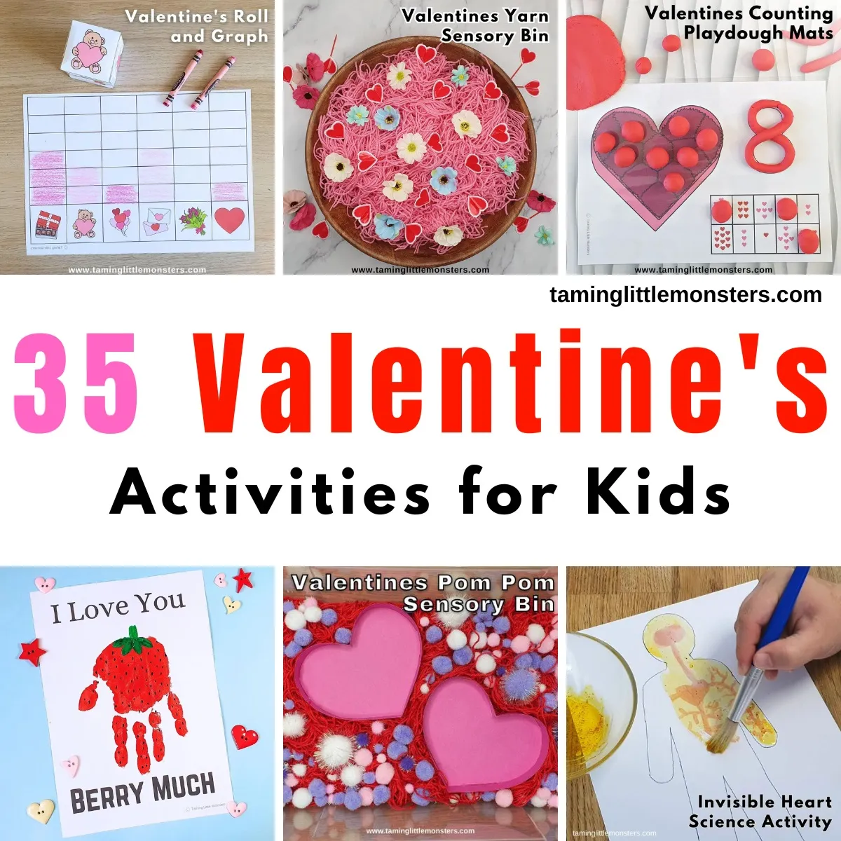 Handful of Love Card - A 3D Valentines Craft for Kids - Taming Little  Monsters