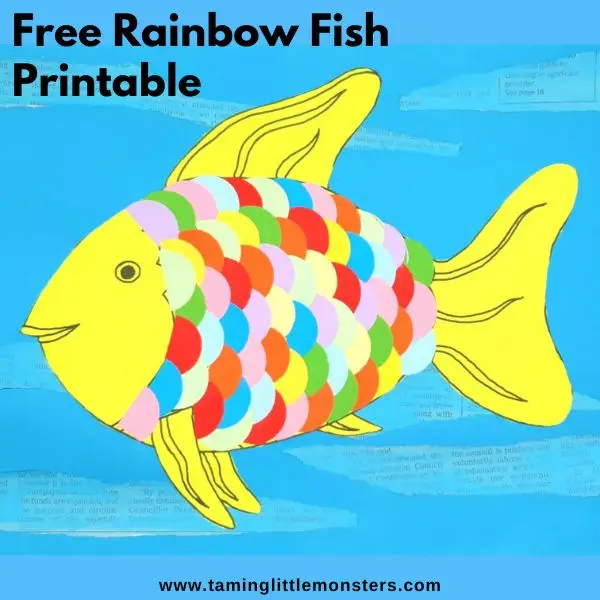 Free Rainbow Fish Printable Template for Kids - Taming Little Monsters
