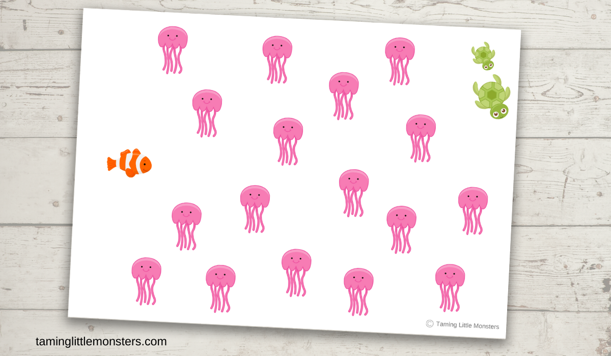 Free Jellyfish Mazes Printable for Preschoolers - Taming Little Monsters