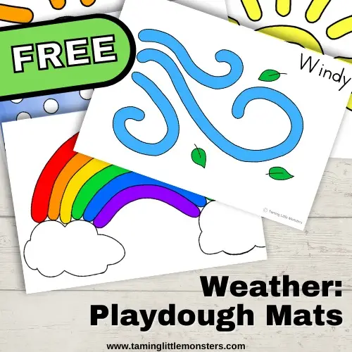 FREE Spring-Themed Playdough Mats