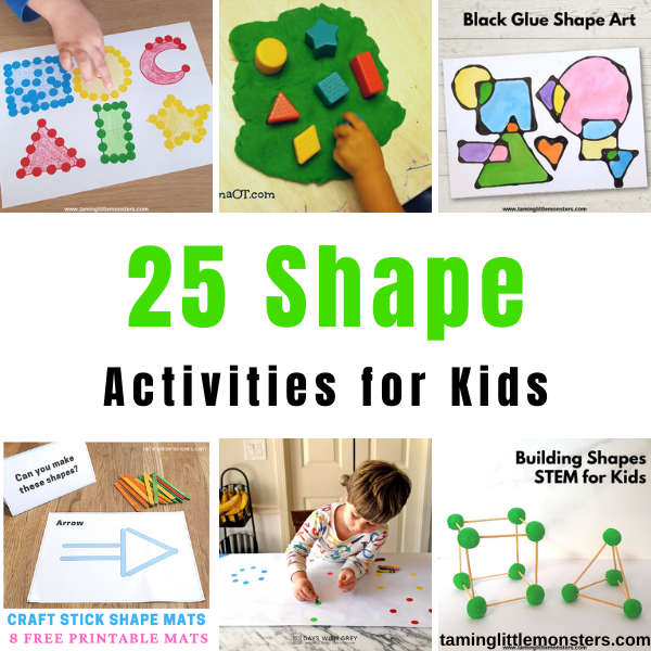Simple Color Shape Cardboard Activity - Active Littles