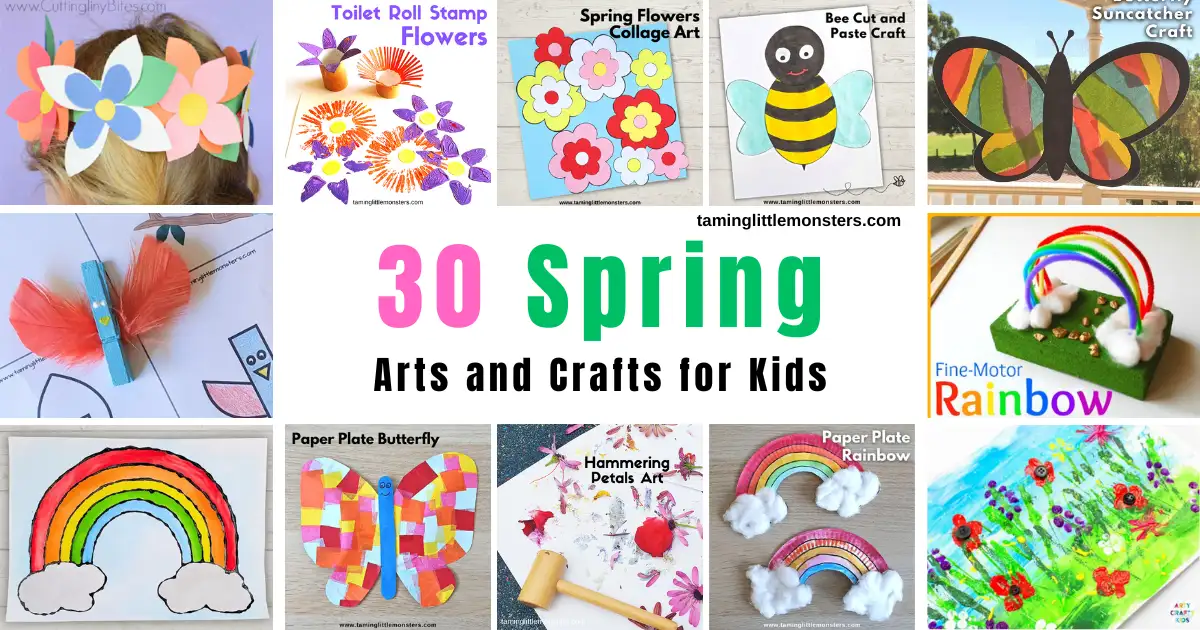 Toilet Roll Flower Stamps - Spring Art for Kids - Taming Little