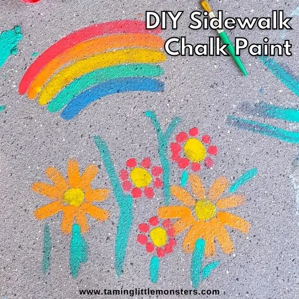 DIY Sidewalk Chalk Paint - Taming Little Monsters