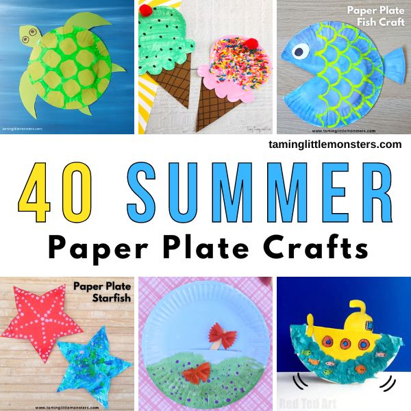 40 Easy Paper Plate Summer Crafts for Kids - Taming Little Monsters