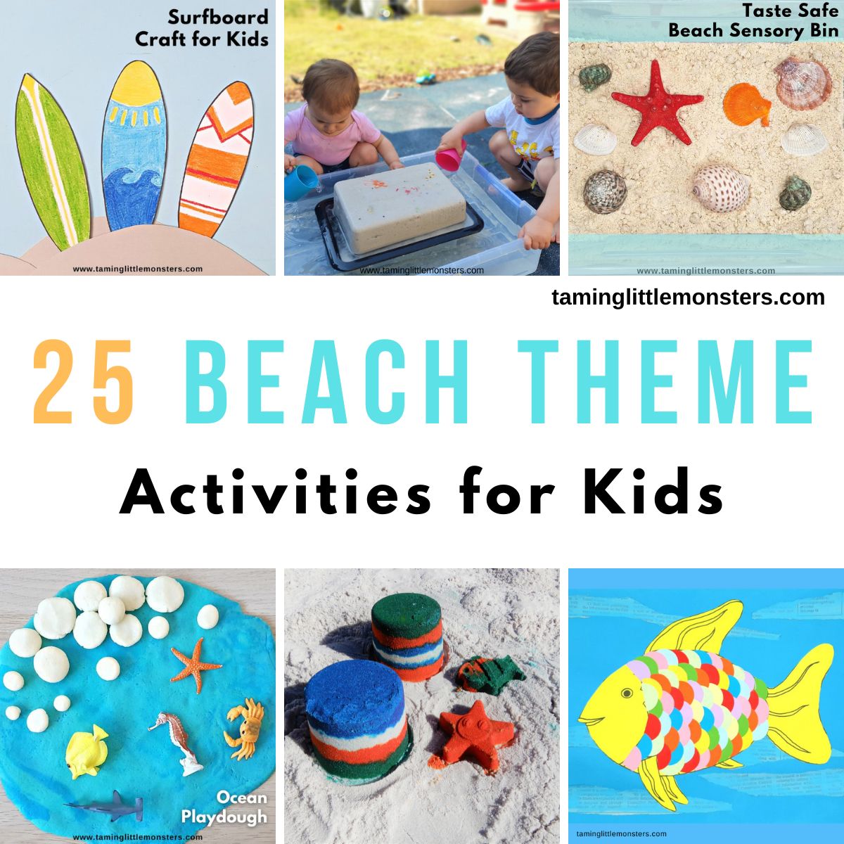 25 Beach Theme Activities for Toddlers and Preschoolers - Taming Little  Monsters