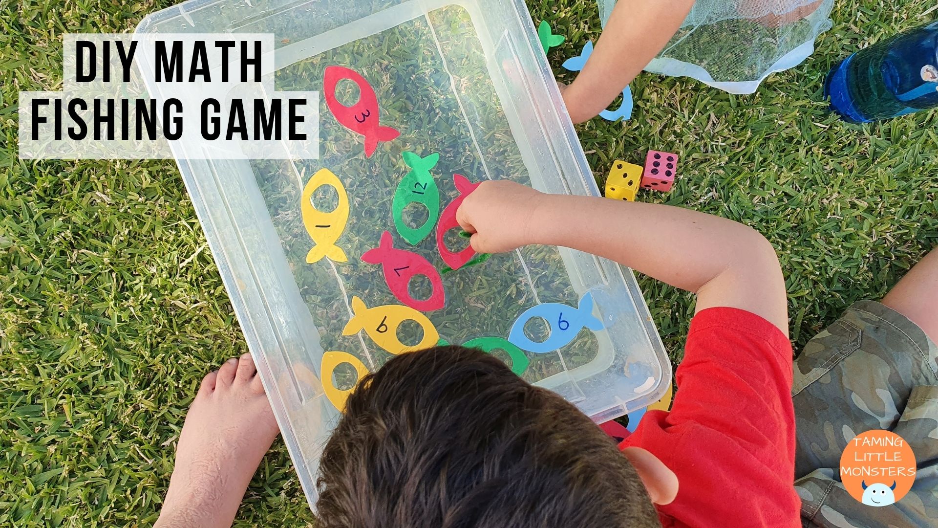 Easy DIY Math Fishing Game for Kids - Taming Little Monsters