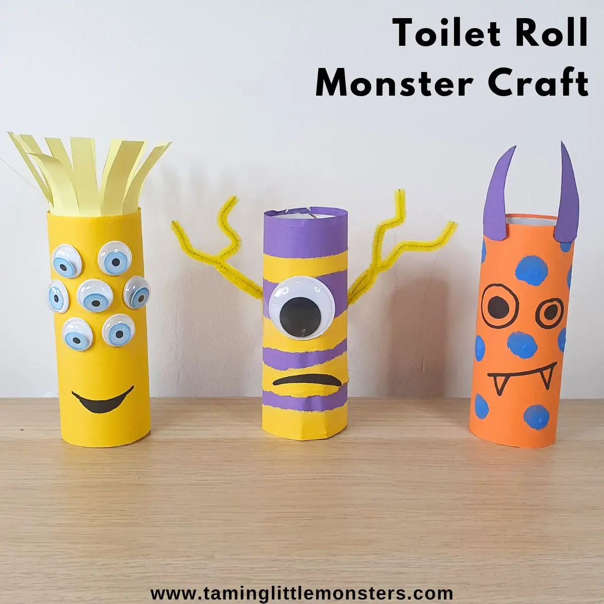 Fun Toilet Paper Roll Monster Craft for Kids - Taming Little Monsters
