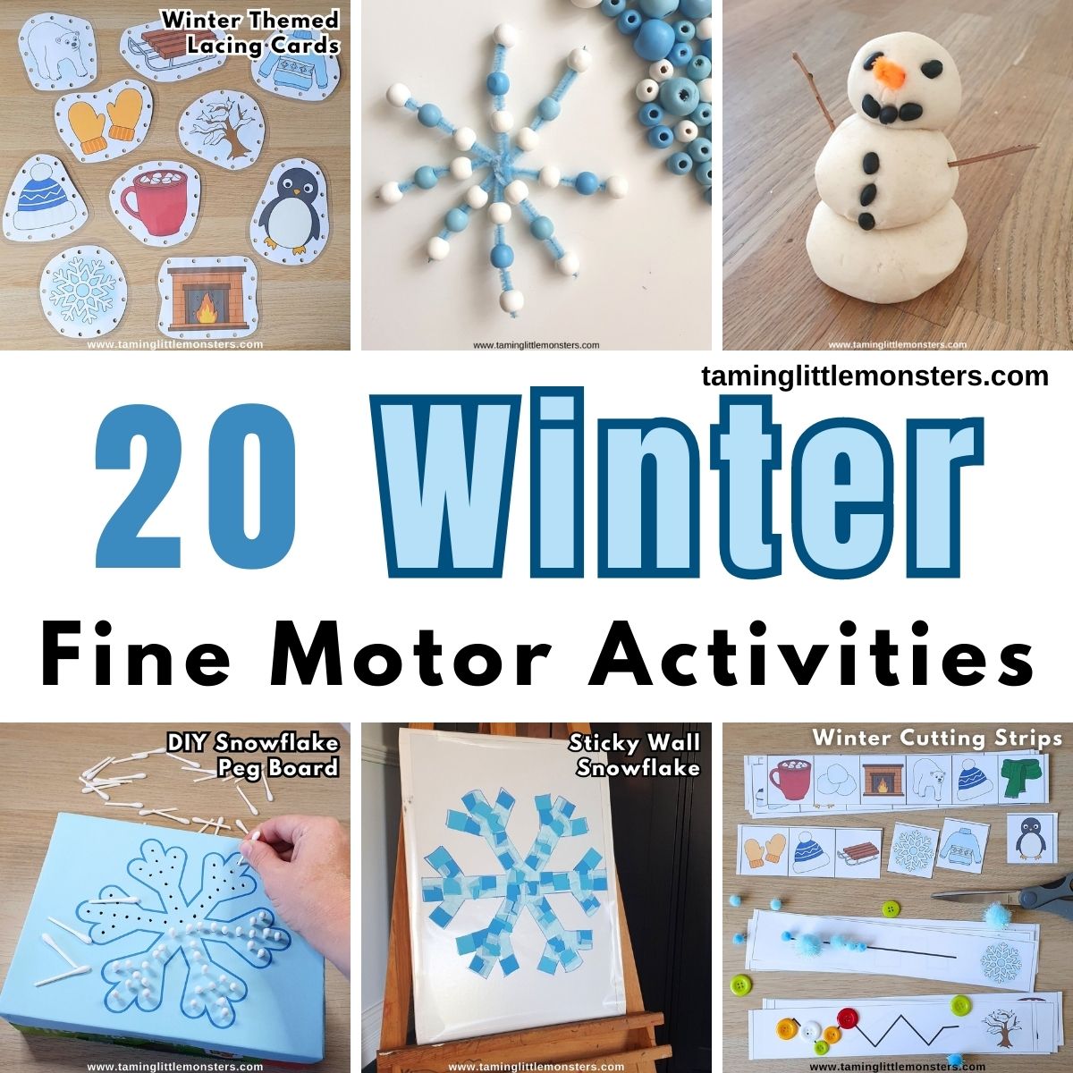 Fine Motor Skills Snowflake Craft - Simply Kinder