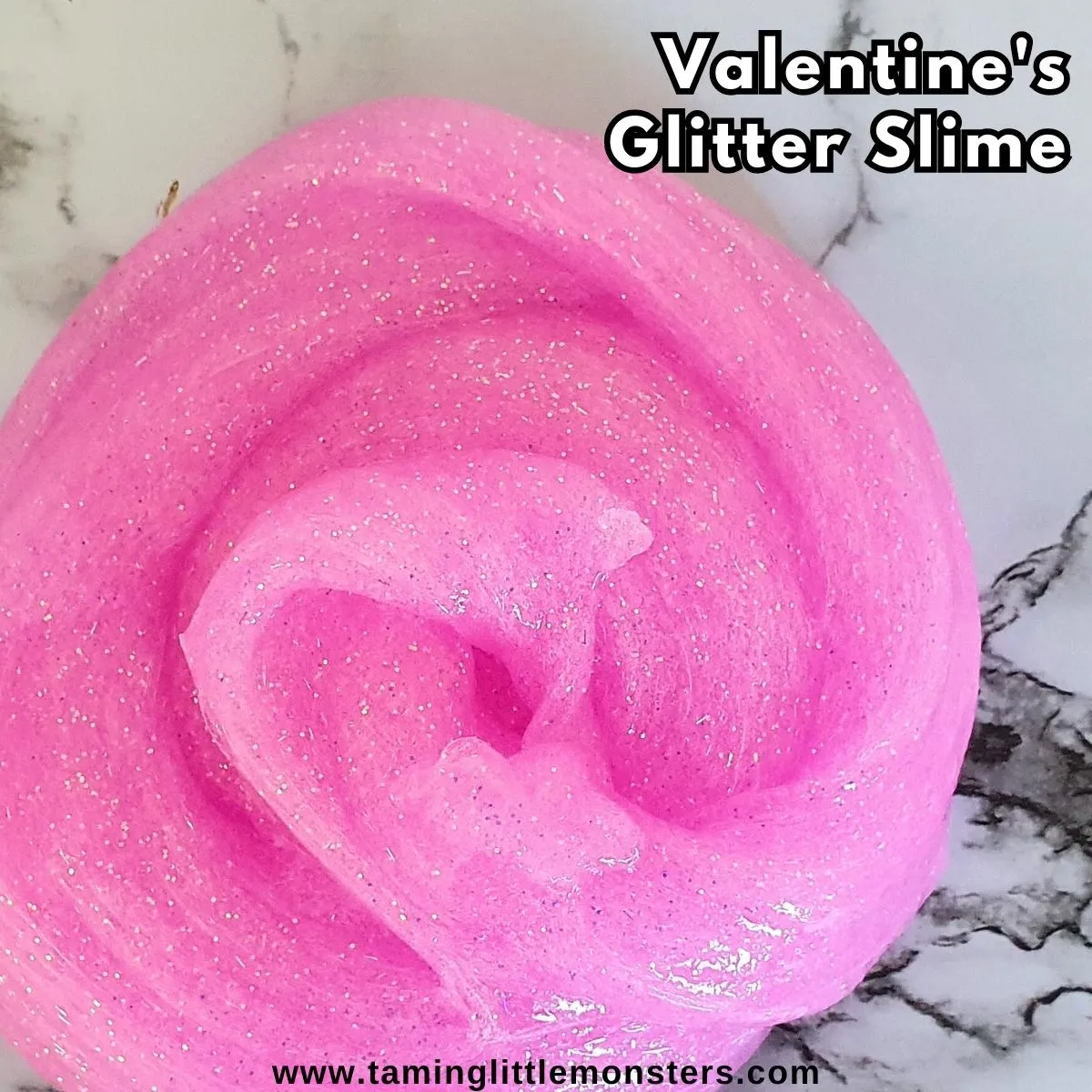 How to Make Valentine's Day Glitter Slime for Kids - Taming Little