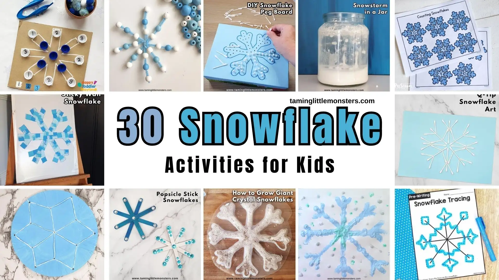 6 DIY Snowflake Crafts for Toddlers, Preschoolers & Kids