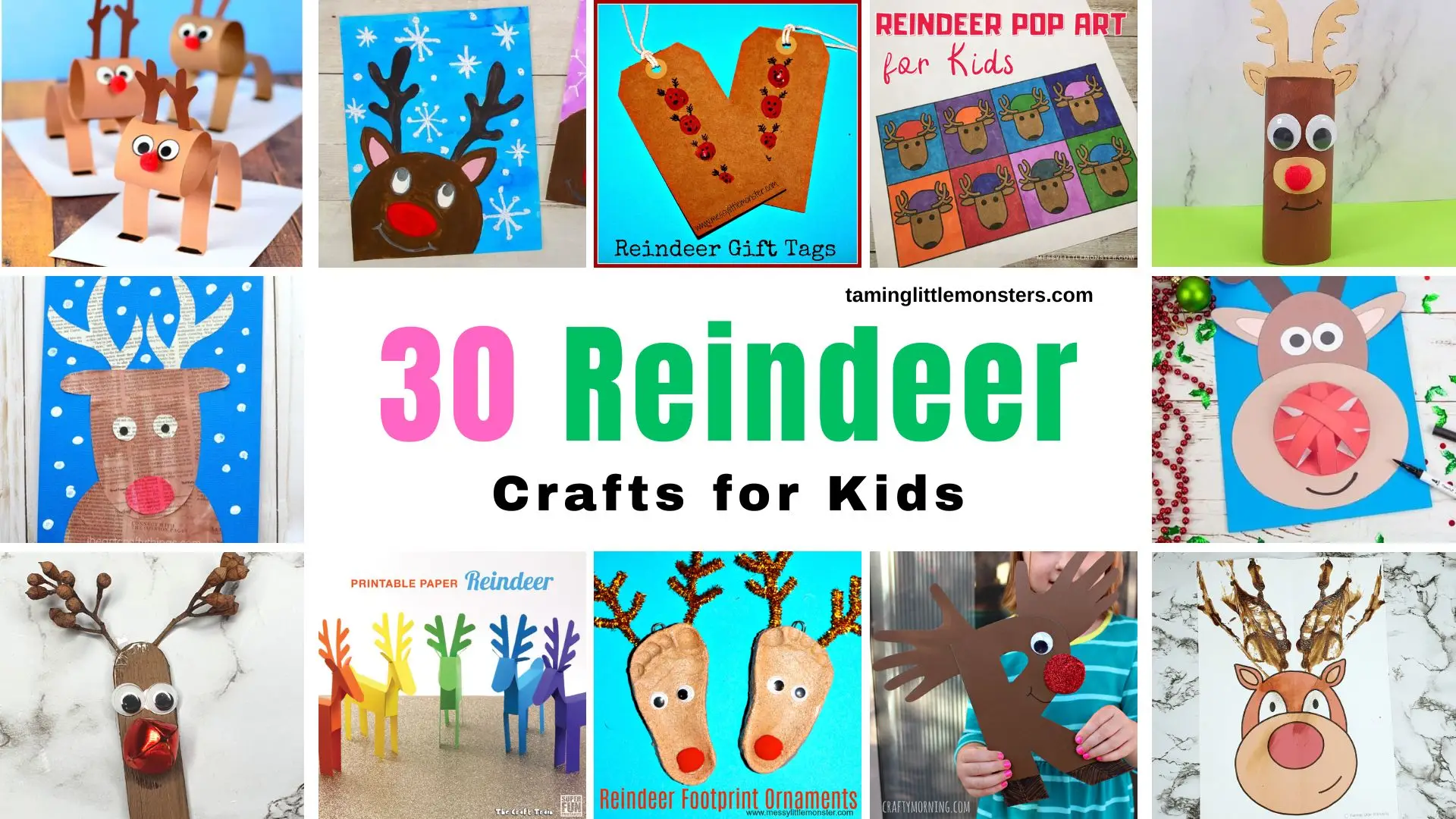 30 Fun and Easy Reindeer Crafts for Kids 🦌 - Taming Little Monsters